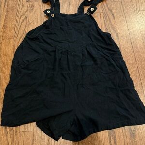 Black Overall Shorts